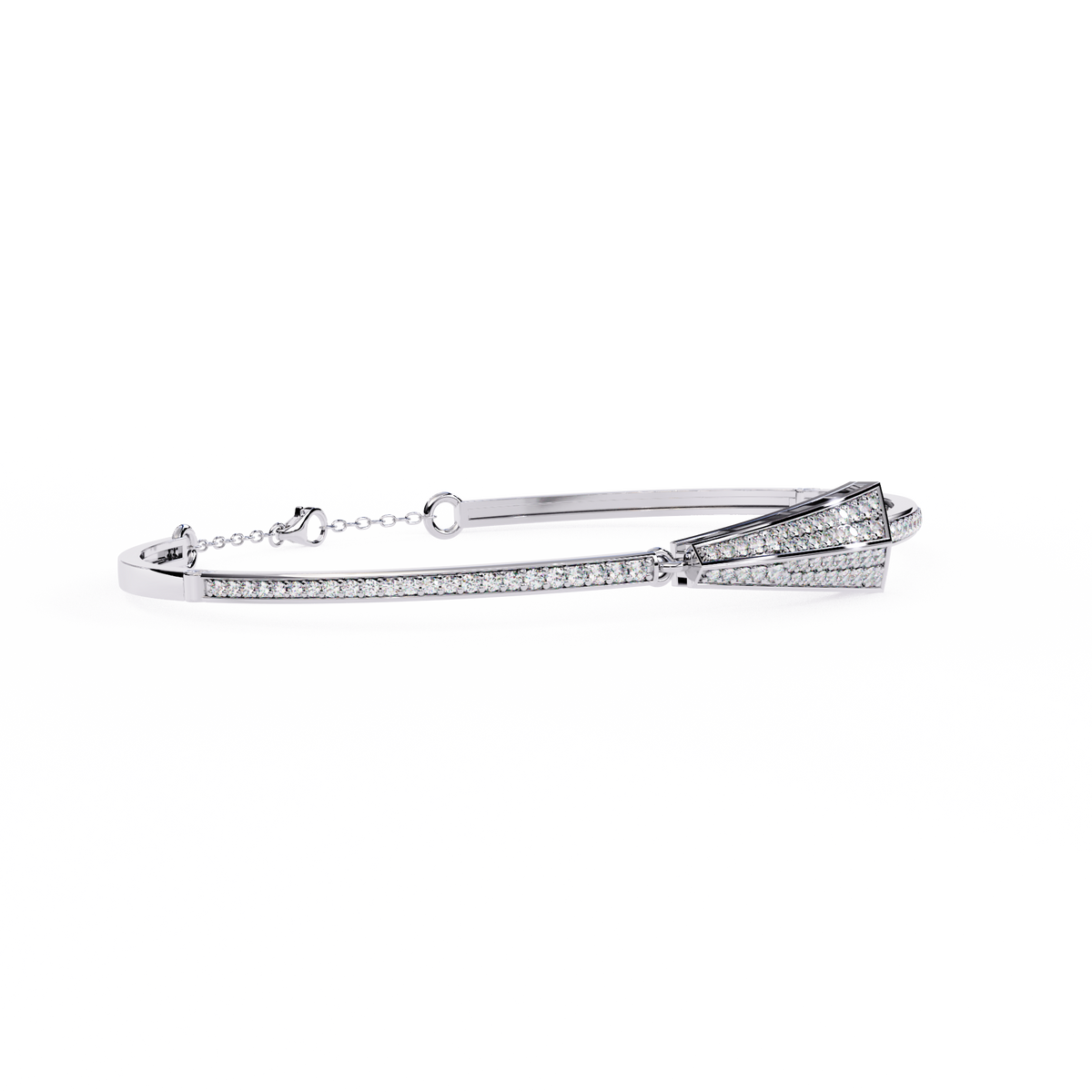 White Gold Pavé Arrowhead Diamond Bracelet