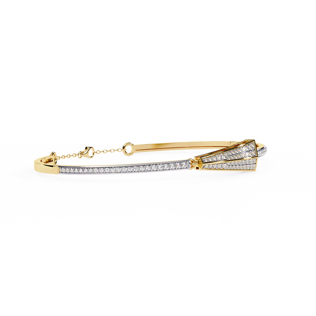 Yellow Gold Apex Arrow Diamond Bracelet