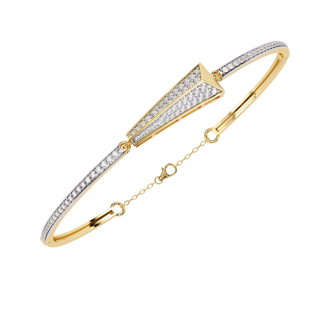 Yellow Gold Apex Arrow Diamond Bracelet