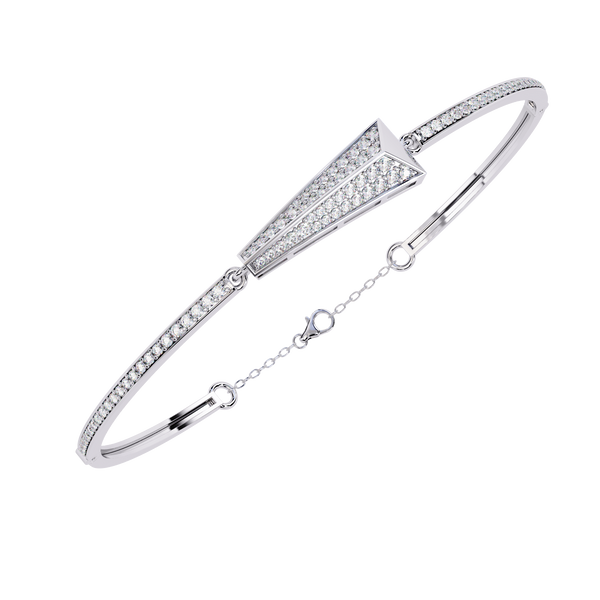 White Gold Pavé Arrowhead Diamond Bracelet