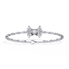 White Gold Princess-Cut Starburst Diamond Bracelet