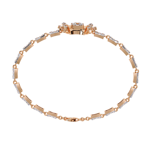 Rose Gold Stella Princess Star Diamond Bracelet