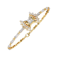 Yellow Gold Stella Princess Star Diamond Bracelet