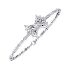 White Gold Princess-Cut Starburst Diamond Bracelet