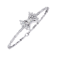 White Gold Princess-Cut Starburst Diamond Bracelet