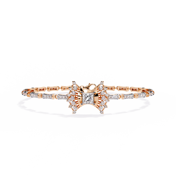 Rose Gold Stella Princess Star Diamond Bracelet