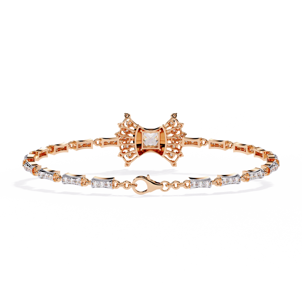 Rose Gold Stella Princess Star Diamond Bracelet