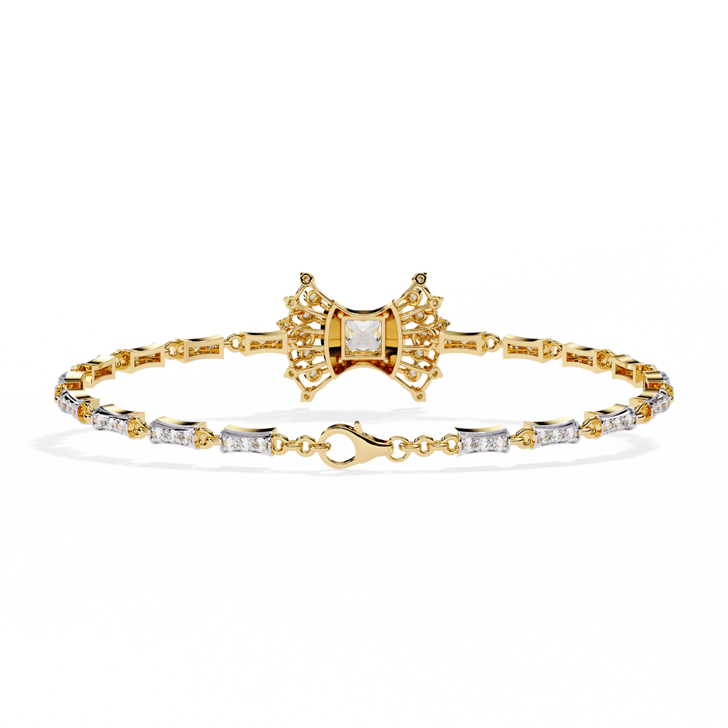 Yellow Gold Stella Princess Star Diamond Bracelet