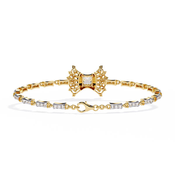 Yellow Gold Stella Princess Star Diamond Bracelet