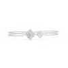 White Gold Twin Kite Cluster Diamond Chain Bracelet
