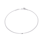 White Gold Twin Kite Cluster Diamond Chain Bracelet
