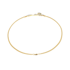 Yellow Gold Duo Rhombus Diamond Chain Bracelet