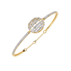 Yellow Gold Eclipse Grid Circle Diamond Bracelet