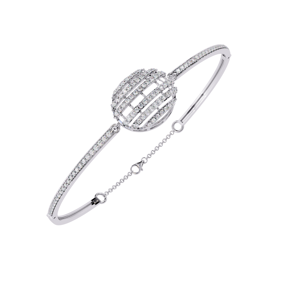 White Gold Diamond Sphere Bracelet