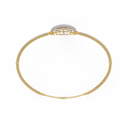 Yellow Gold Eclipse Grid Circle Diamond Bracelet