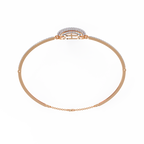 Rose Gold Eclipse Grid Circle Diamond Bracelet