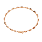 Rose Gold Blossom Station Flower Diamond Bracelet