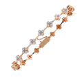 Rose Gold Blossom Station Flower Diamond Bracelet