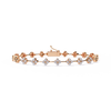 Rose Gold Blossom Station Flower Diamond Bracelet