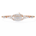 Rose Gold Regalia Cushion Halo Diamond Bracelet