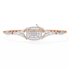 Rose Gold Regalia Cushion Halo Diamond Bracelet
