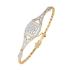 Yellow Gold Regalia Cushion Halo Diamond Bracelet