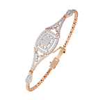 Rose Gold Regalia Cushion Halo Diamond Bracelet