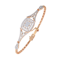 Rose Gold Regalia Cushion Halo Diamond Bracelet