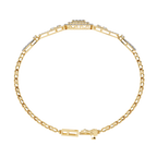 Yellow Gold Regalia Cushion Halo Diamond Bracelet