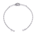 White Gold Clover Halo Diamond Bracelet