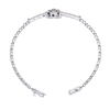 White Gold Clover Halo Diamond Bracelet