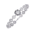 White Gold Halo Medallion Diamond Link Bracelet
