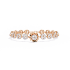 Rose Gold Orbis Circle Station Diamond Bracelet