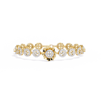 Yellow Gold Orbis Circle Station Diamond Bracelet