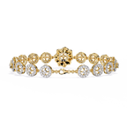 Yellow Gold Orbis Circle Station Diamond Bracelet