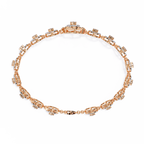 Rose Gold Orbis Circle Station Diamond Bracelet