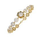 Yellow Gold Orbis Circle Station Diamond Bracelet