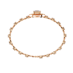 Rose Gold Baroque Princess Diamond Bracelet