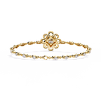 Yellow Gold Baroque Princess Diamond Bracelet