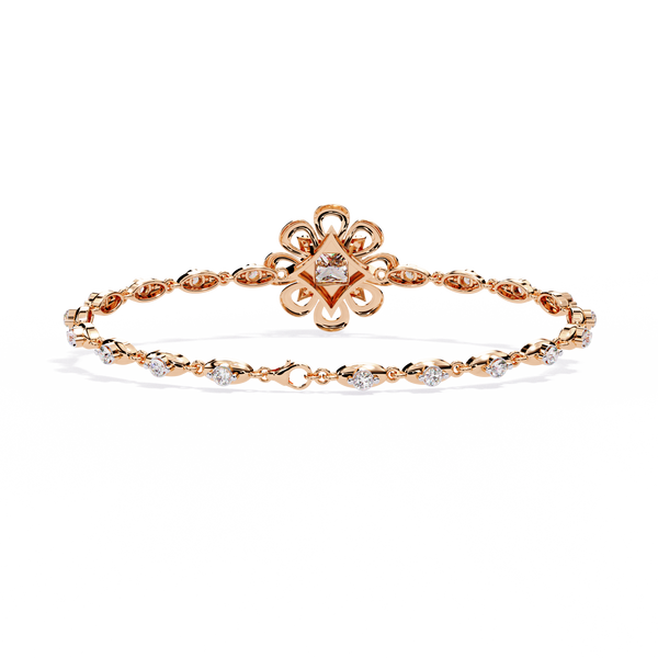 Rose Gold Baroque Princess Diamond Bracelet