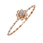 Rose Gold Baroque Princess Diamond Bracelet