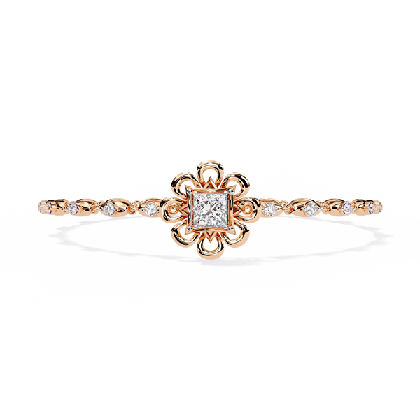 Rose Gold Baroque Princess Diamond Bracelet