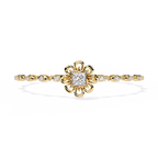Yellow Gold Baroque Princess Diamond Bracelet