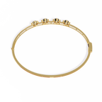 Yellow Gold Trio Solitaire Rail Diamond Bracelet