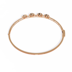Rose Gold Trio Solitaire Rail Diamond Bracelet