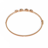 Rose Gold Trio Solitaire Rail Diamond Bracelet