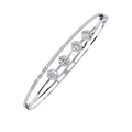 White Gold Floating Solitaire Diamond Bracelet