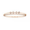 Rose Gold Trio Solitaire Rail Diamond Bracelet
