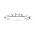 White Gold Floating Solitaire Diamond Bracelet
