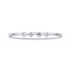 White Gold Floating Solitaire Diamond Bracelet